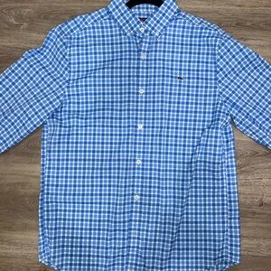 Vineyard Vines Blue Checkered Men's Shirt